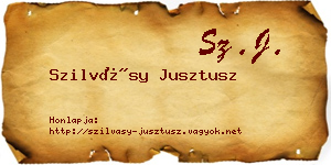 Szilvásy Jusztusz névjegykártya